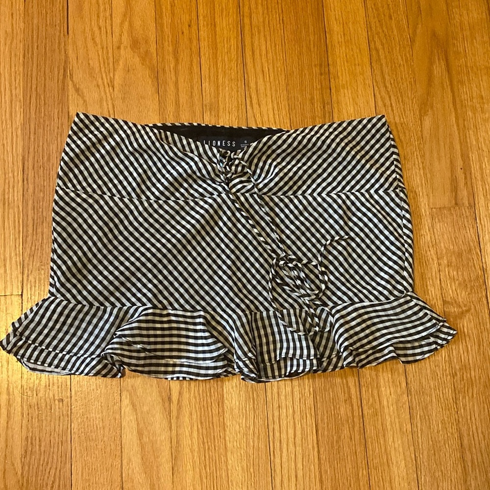 Gingham mini skirt